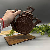 Чайник із червоної глини з металевим ситом - міць традиції та витонченість символу (700мл), фото 4