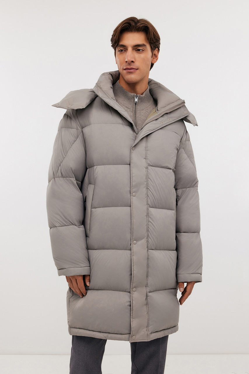 Довгий чоловічий пуховик Baon B5124502-200 бежевий 3XL, фото 1