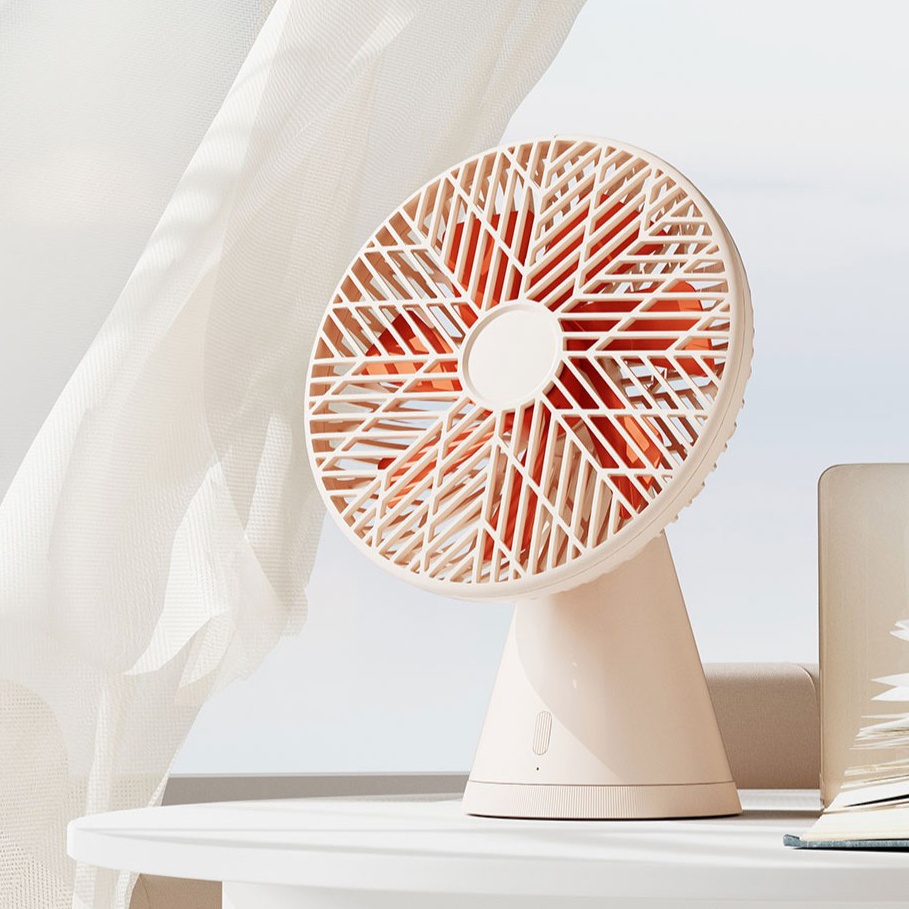 Міні-вентилятор настільний Sothing Forest Desktop Fan Pro з акумулятором (DSHJ-S-2215), Apricot White