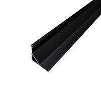 Профіль алюмінієвий BIOM угловой ЛПУ16B 16х16 чорний (палка 2м), ціна за метр