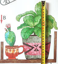 Вінілові наклейки 15 вазонів (лист 60 х 90 см) Б179-13, фото 3