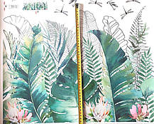 Вінілові наклейки Великі зелене листя папороті (лист 60 х 90 см) Б79-14-AB, фото 4