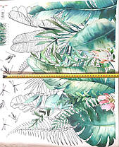 Вінілові наклейки Великі зелене листя папороті (лист 60 х 90 см) Б79-14-AB, фото 5