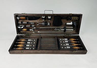 Набір шампурів в кейсі ГРИЛЬ