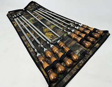 Набір шампурів в чохлі КІЗЛЯР, (7 штук, подвійний шампур + чохол), фото 2