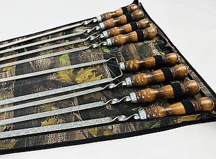 Набір шампурів в чохлі КІЗЛЯР, (7 штук, подвійний шампур + чохол), фото 3