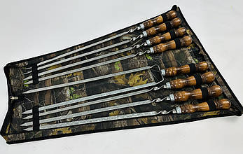 Набір шампурів в чохлі КІЗЛЯР, (7 штук, подвійний шампур + чохол), фото 4