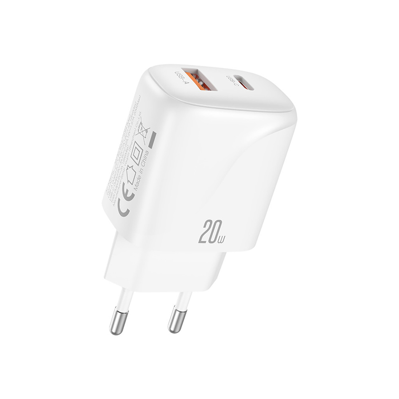 Мережевий зарядний пристрій XO L158 PD20W, QC18W USB-A,USB-C White (L158.white), фото 1