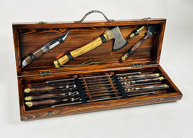 Набір шампурів в кейсі САФАРІ LUX