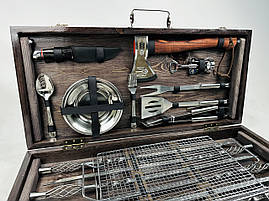 Подарунковий набір для пікніка BBQ ексклюзив, ручної роботи (шампура і аксесуари), фото 3