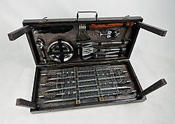 Подарунковий набір для пікніка BBQ ексклюзив, ручної роботи (шампура і аксесуари), фото 4