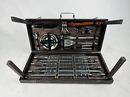 Подарунковий набір для пікніка BBQ ексклюзив, ручної роботи (шампура і аксесуари), фото 5