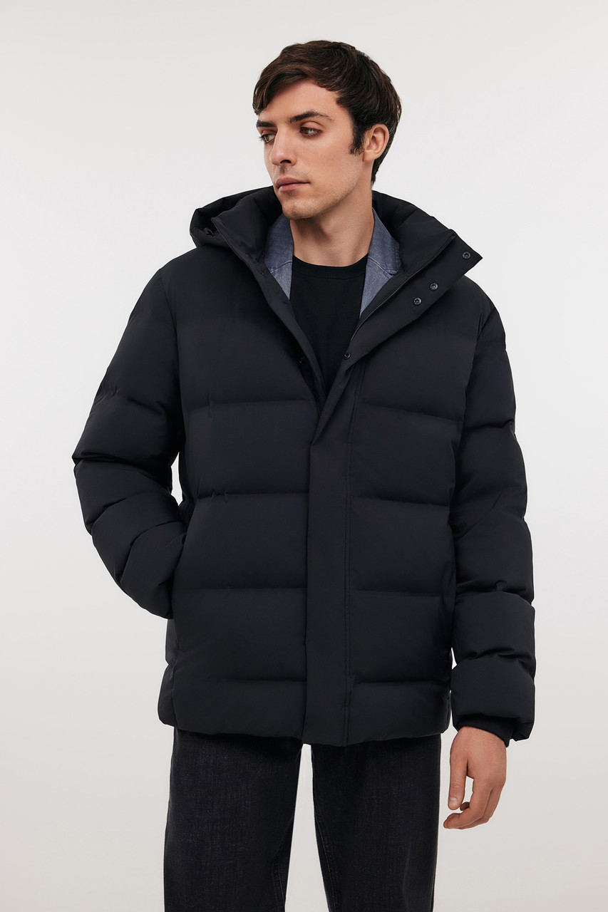 Короткий чоловічий пуховик Baon B5223509-200 чорний S, фото 1