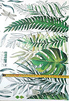 Вінілові наклейки Великі зелене листя папороті (лист 60 х 90 см) Б79-15 ZDB2334, фото 3