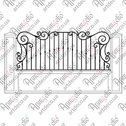 Кована огорожа, паркан. 3000х1215 (КО-19) КОМПЛЕКТ ЕЛЕМЕНТІВ