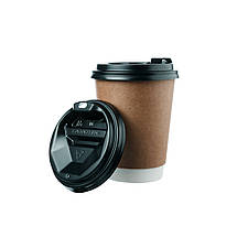 Стакан Двошаровий крафтовий 350мл ЄВРО (25шт.), 20уп./ящ. (кр-90), фото 3