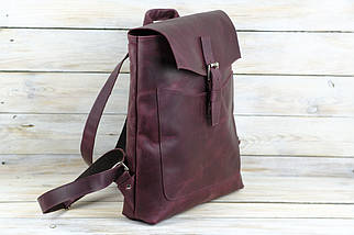 Жіночий рюкзак Амстердам з натуральної шкіри колір Бордо, фото 2