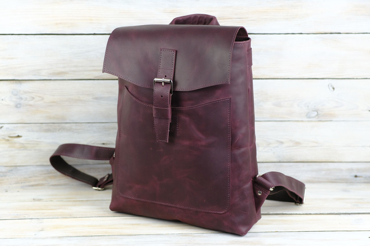 Жіночий рюкзак Амстердам з натуральної шкіри колір Бордо