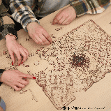 Фігурний дерев'яний пазл Woods Story Гаррі Поттер Мапа Мародерів L, фото 10