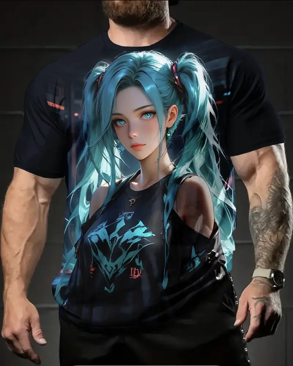 Футболка унісекс з 3Д принтом в стилі аніме, фото 1