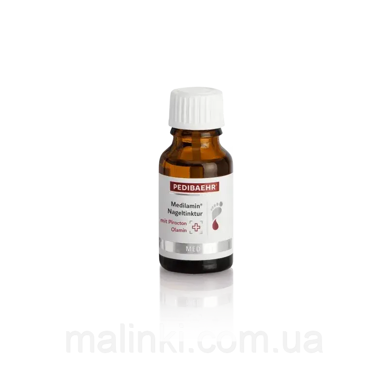 Протигрибкова настоянка для нігтів з піроктоноламіном PEDIBAEHR Medilamin, 15 мл, фото 1