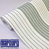 Шпалери вінілові на флізеліновій основі 10,05 × 0,53 Marburg 51610, сірі з білим для спальні, коридору, кабінету, фото 2