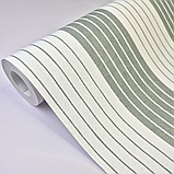 Шпалери вінілові на флізеліновій основі 10,05 × 0,53 Marburg 51610, сірі з білим для спальні, коридору, кабінету, фото 4