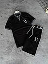 Костюм чоловічий літній чорний футболка та шорти фірмовий A|X, фото 5