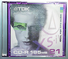 Диски CD-R Mini TDK 80 мм 210 MB 24X набір з 5 дисків у тонкому кейсі для зберігання даних музики чи відео, фото 5
