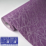 Шпалери вінілові на флізеліновій основі 10,05 × 0,53 Marburg 52132, фіолетові для спальні, вітальні та коридору, фото 4