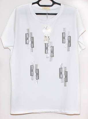 Футболка блуза жіноча (біла), фото 2