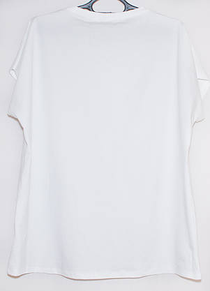 Футболка блуза жіноча (біла), фото 3