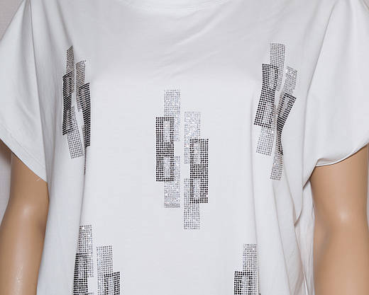 Футболка блуза жіноча (біла), фото 4