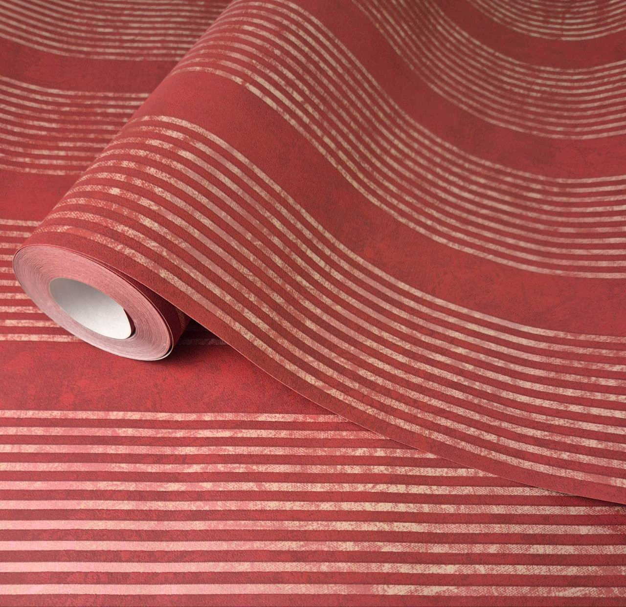 Шпалери вінілові 10.05 × 0.53 м Marburg 53106, червоні для спальні, вітальні, кухні, коридору, ванної кімнати, фото 1