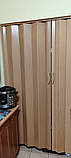 Двері гармошка під розміри. Двері ПВХ,. Міжкімнатні двері гармошка 81х203см. Білий ясен, фото 6