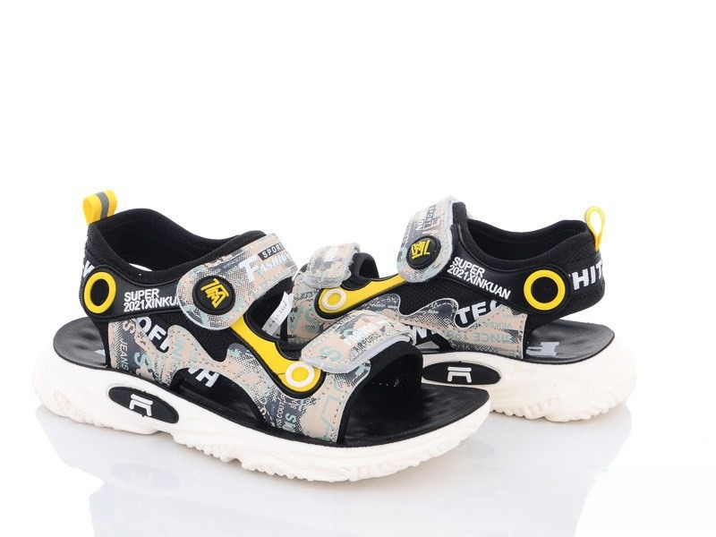 Дитячі літні босоніжки в чорному кольорі для хлопчика, фото 1