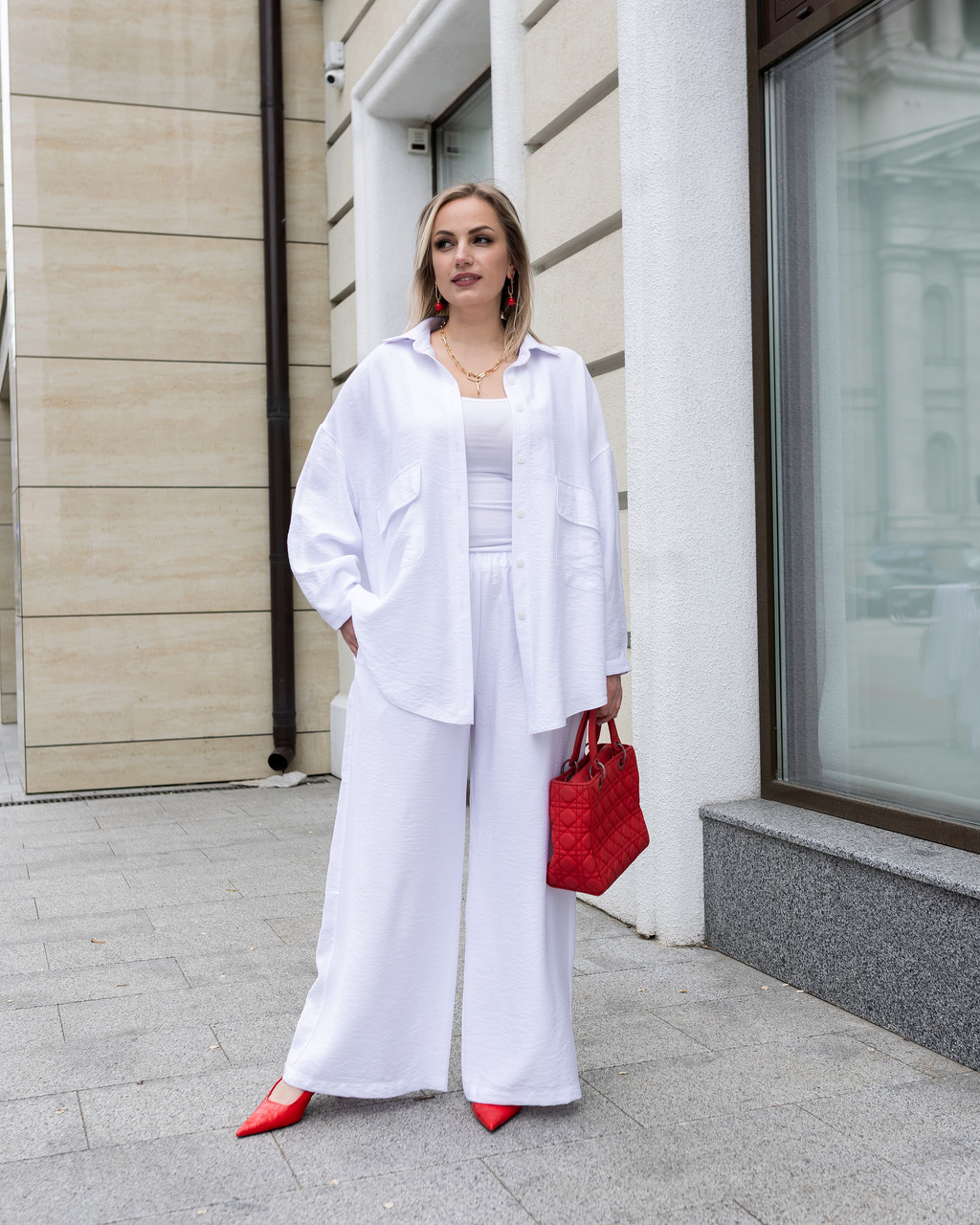 Костюм брючний Далі білий, фото 1