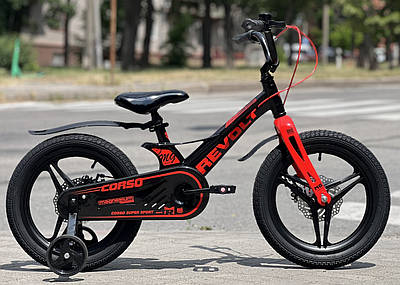 Велосипед дитячий 16" Corso REVOLT MG-16510 чорно-червоний на зріст 100-115 см