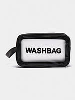 Популярний! Прозора сумка-косметичка Washbag Medium Black 26см - Краща якість тільки на Nukleon.com.ua