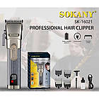 Акумуляторна машинка для стрижки волосся 4 насадки, USB, SK-16021 / Тример для волосся / Чоловічий тример, фото 7