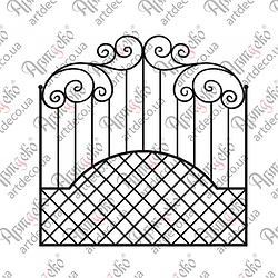 Кована огорожа, паркан 1840х1865 (КО-20) КОМПЛЕКТ ЕЛЕМЕНТІВ