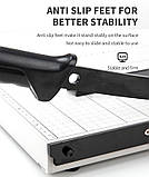 Різак шабельний Deli A4, металевий, довжина різання 300 мм (8014), фото 7