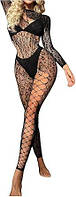 Эротический бодистокинг комбинезон сетка боди-сеточка наряд для ролевых игр Erotic LEO Леопардоый XS-XL