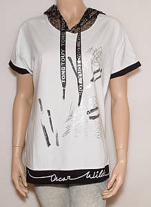 Жіноча футболка з капюшоном XL,2XL,3XL,4XL