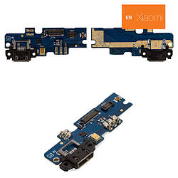 Шлейф для Xiaomi Mi4i, конектора заряджання, мікрофона, з компонентами, плата заряджання, оригінал