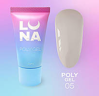 Полигель LunaMoon №5 (Моко) для наращивания и укрепления ногтей, 30 мл.