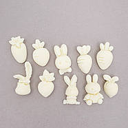 Силіконовий молд Зайчики моркви 7х9 см, фото 2