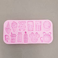 Силіконовий молд Морозиво, напої, ведмедик 5.5х11.5 см, фото 3