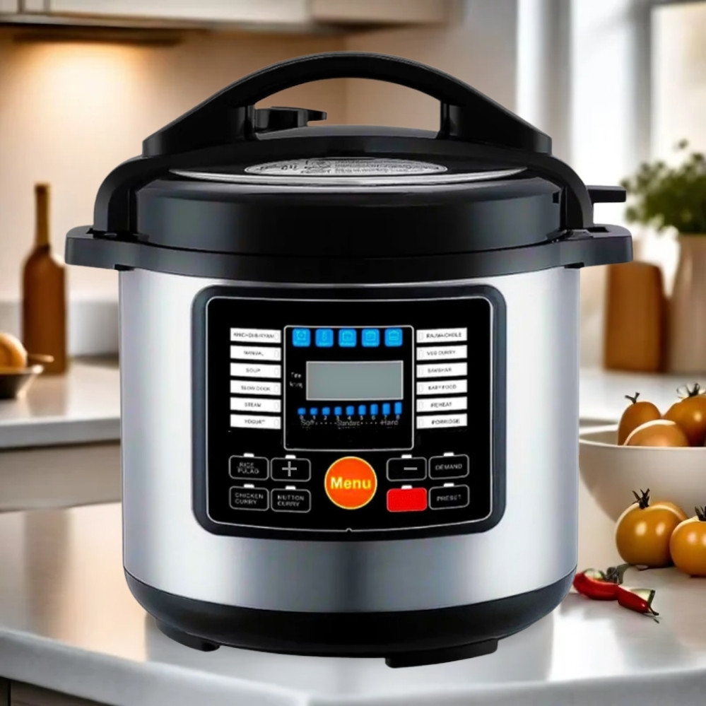 Мультиварка скороварка Hoffmans HM-719 з дисплеєм на 14 програм електрична 8л для дому 1600 Вт, фото 1