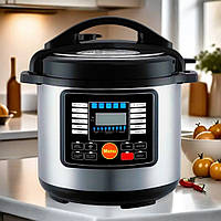 Мультиварка скороварка Hoffmans HM-719 с дисплеем на 14 программ электрическая 8л для дома 1600Вт
